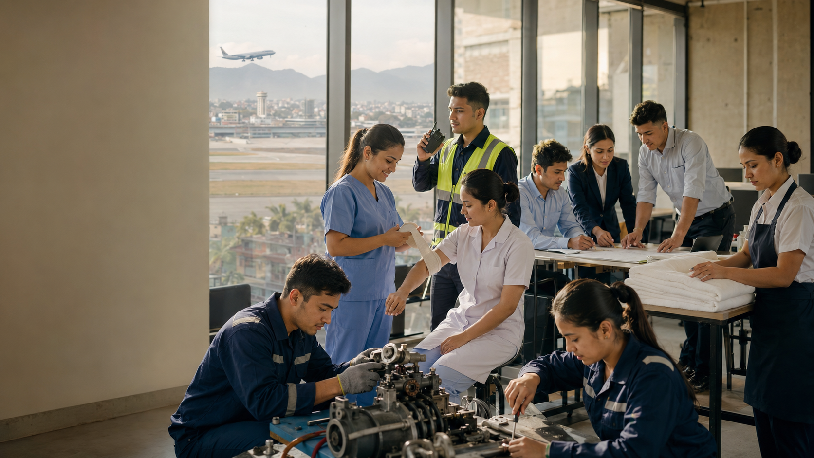 Skilled Nepali professionals preparing for global careers